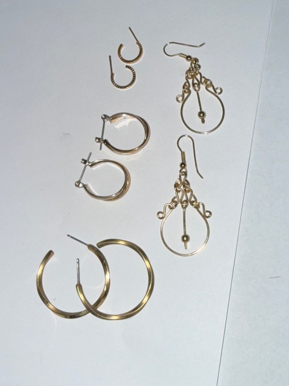 Gold-Tone Hoop and Drop Earring Set - Women Jewelry